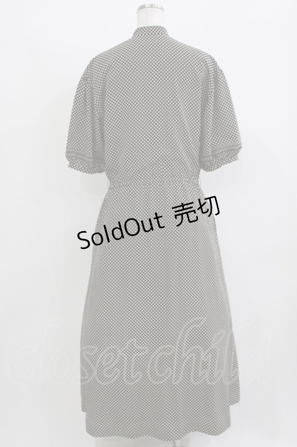 画像3: KANEKO ISAO / チャイナボタンドットワンピース Free ブラック H-26-03-10-1017-EL-OP-NS-ZH (3)