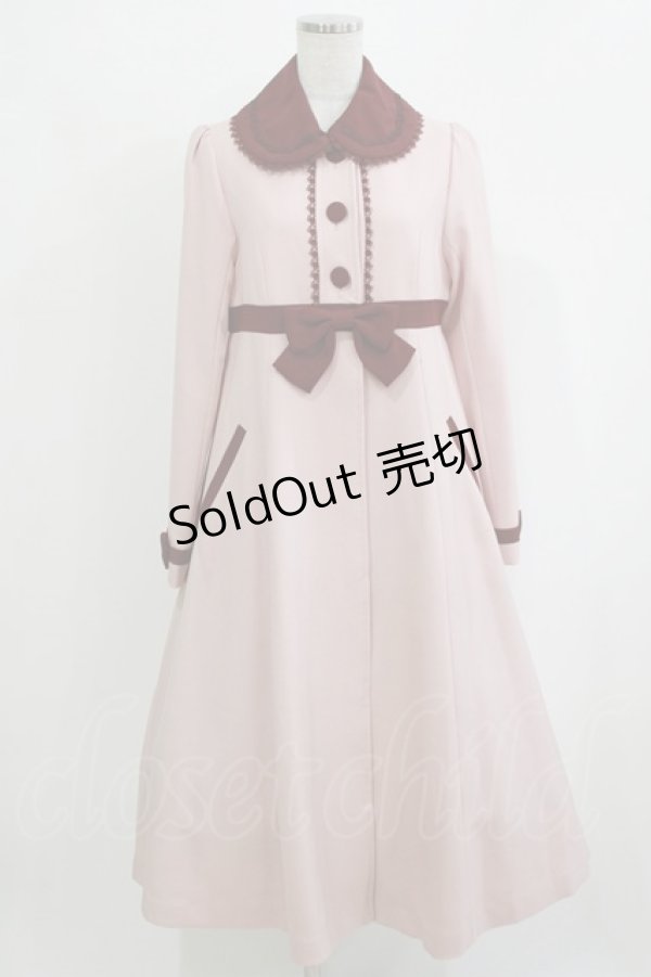 画像1: Innocent World / アメリアコートワンピース M ピンク×ボルドー/Pink×Bordeaux H-26-03-10-1018-IW-OP-NS-ZH (1)