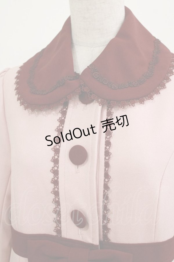 画像4: Innocent World / アメリアコートワンピース M ピンク×ボルドー/Pink×Bordeaux H-26-03-10-1018-IW-OP-NS-ZH (4)