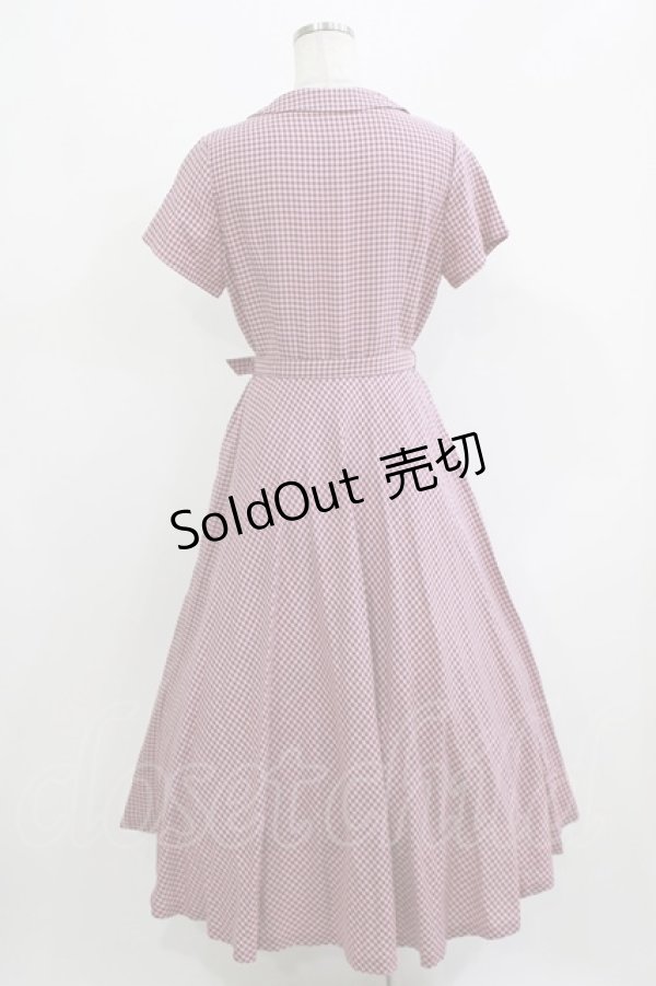 画像3: an another angelus / レトロチェックフィット&フレアーワンピース Free PINK×BROWN H-26-03-10-1022-CA-OP-NS-ZH (3)