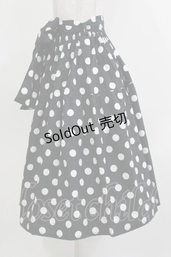 画像2: heavenly garden / ドットスカート Free ブラック H-26-03-10-1024-GO-SK-NS-ZH (2)