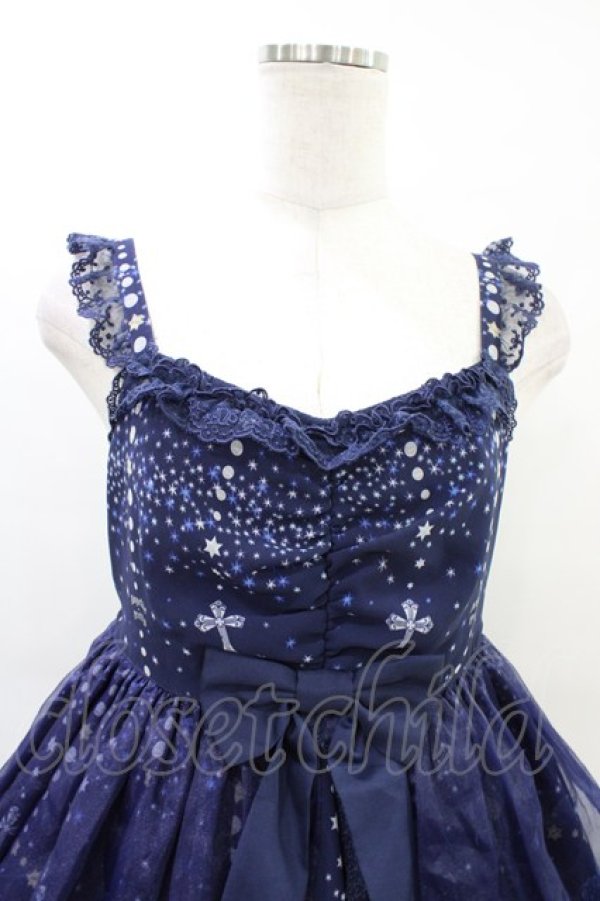 画像4: Angelic Pretty / Luminous Sanctuaryジャンパースカート Free ネイビー H-26-03-11-023-AP-OP-NS-ZH (4)