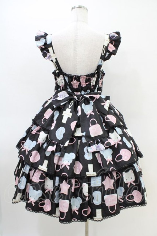 画像2: Angelic Pretty / Dream Bag Collectionジャンパースカート Free ブラック H-26-03-11-024-AP-OP-NS-ZH (2)