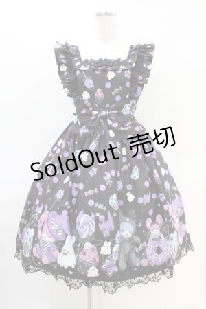 画像: Angelic Pretty / Happy Treat Partyジャンパースカート Free ブラック H-26-03-11-025-AP-OP-NS-ZH