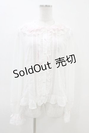 画像: Angelic Pretty / Sweet Creamブラウス Free 白/ピンク H-26-03-11-031-AP-BL-NS-ZH