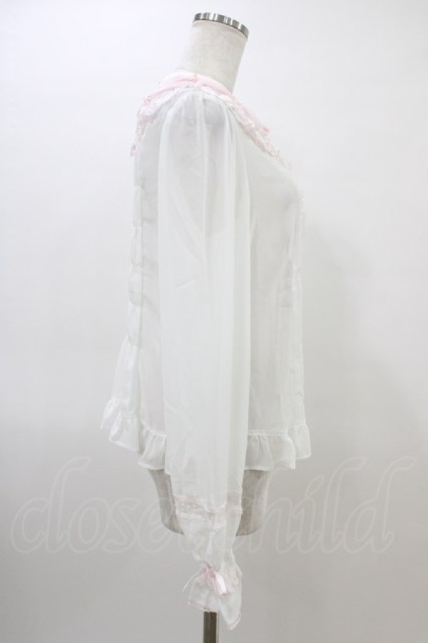 画像3: Angelic Pretty / Sweet Creamブラウス Free 白/ピンク H-26-03-11-031-AP-BL-NS-ZH (3)