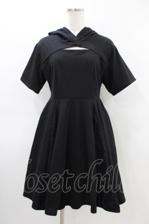 画像: axes femme / カットアウトパーカーワンピース Free ブラック H-26-03-11-038-AX-OP-NS-ZH