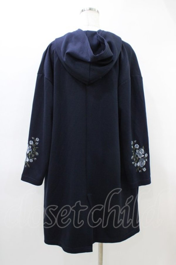 画像2: axes femme / 袖刺繍コーデイガン M ネイビー H-26-03-11-043-AX-TO-NS-ZH (2)