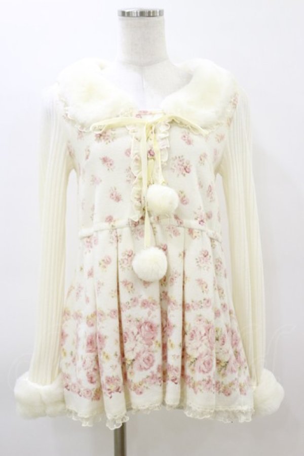 画像1: LIZ LISA / 花柄切替ニットチュニック Free オフ H-26-03-11-1052-LO-TO-NS-ZH (1)