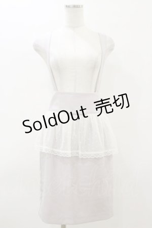 画像: Ank Rouge / ドットチュールペプラムタイトスカート M ピンク H-26-03-11-1055-CA-SK-NS-ZH