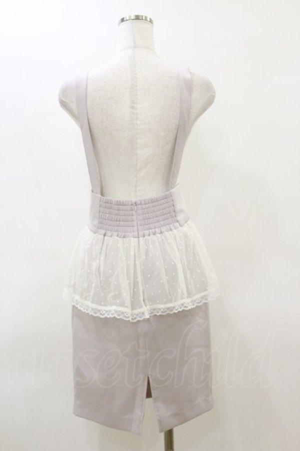 画像2: Ank Rouge / ドットチュールペプラムタイトスカート M ピンク H-26-03-11-1055-CA-SK-NS-ZH (2)