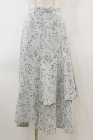 画像: An MILLE / 花柄ロングスカート Free ブルー H-26-03-11-1056-EL-SK-NS-ZH