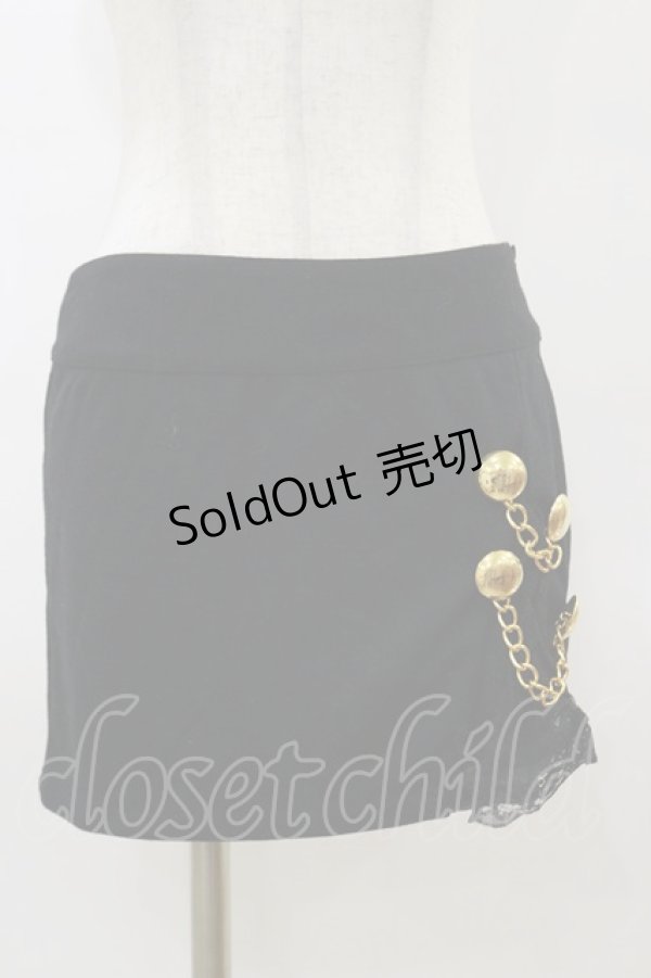 画像1: MA*RS / チェーン付きスカート Free ブラック H-26-03-11-1057-EL-SK-NS-ZH (1)