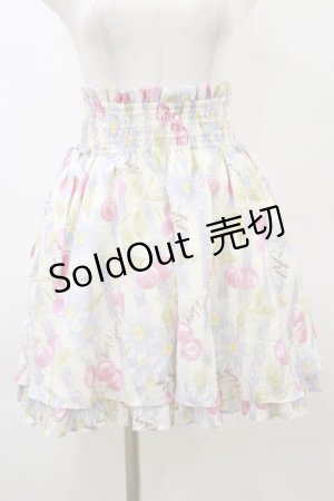 画像: LIZ LISA / チェリー×フラワースカート Free オフ/サックス H-26-03-11-1059-LO-SK-NS-ZH