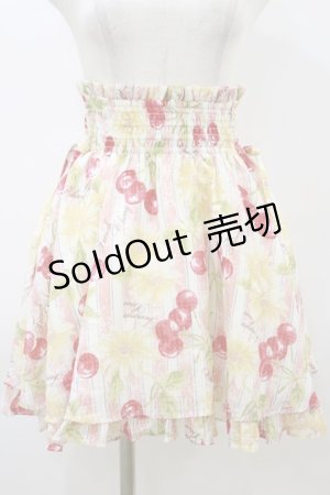 画像: LIZ LISA / チェリー×フラワースカート Free オフ/ピンク H-26-03-11-1060-LO-SK-NS-ZH