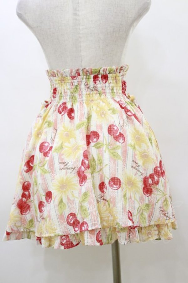 画像2: LIZ LISA / チェリー×フラワースカート Free オフ/ピンク H-26-03-11-1060-LO-SK-NS-ZH (2)