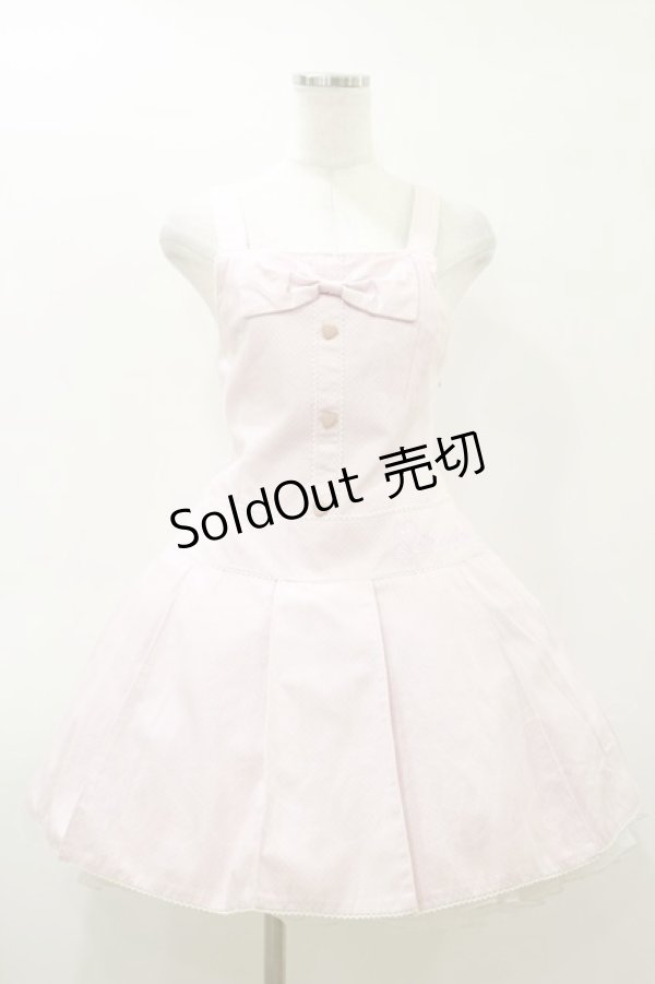 画像1: metamorphose / タックサロペットジャンパースカート Free ピンク H-26-03-11-1068-ME-OP-NS-ZH (1)