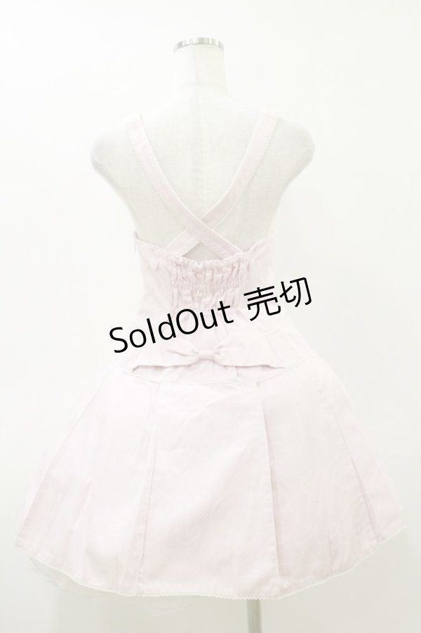 画像2: metamorphose / タックサロペットジャンパースカート Free ピンク H-26-03-11-1068-ME-OP-NS-ZH (2)