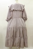 画像2: DearMyLove / ビッグ襟セーラーティアードロングワンピース 6L ピンク H-26-03-11-1073-0-OP-NS-ZH (2)