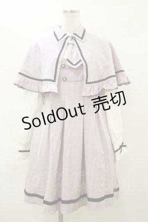 画像: Dear My Love / フリルケープ探偵ワンピース L ピンク H-26-03-11-1075-EL-OP-NS-ZH