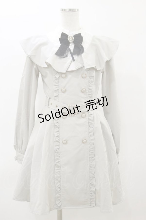 画像1: Rojita / トレンチライクフレアフリルワンピース Free グレー H-26-03-11-1076-LO-OP-NS-ZH (1)