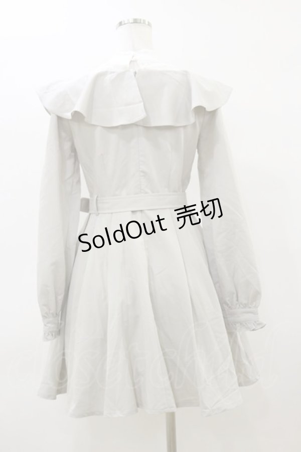 画像2: Rojita / トレンチライクフレアフリルワンピース Free グレー H-26-03-11-1076-LO-OP-NS-ZH (2)