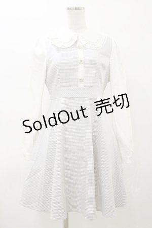 画像: evelyn / 襟フリルワンピース Free ブルー H-26-03-11-1077-LO-OP-NS-ZH