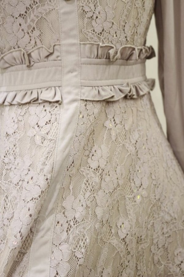 画像3: Rojita / ビジュブローチ付き総レースワンピース Free パープル H-26-03-11-1084-LO-OP-NS-ZH (3)