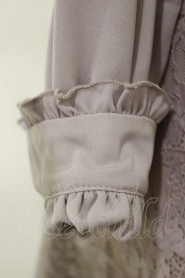 画像4: Rojita / ビジュブローチ付き総レースワンピース Free パープル H-26-03-11-1084-LO-OP-NS-ZH (4)