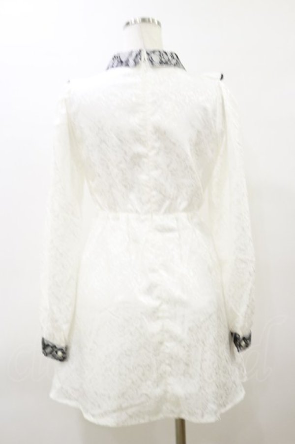 画像2: Ank Rouge / ジャガードヨークワンピース M オフ H-26-03-11-1087-CA-OP-NS-ZH (2)