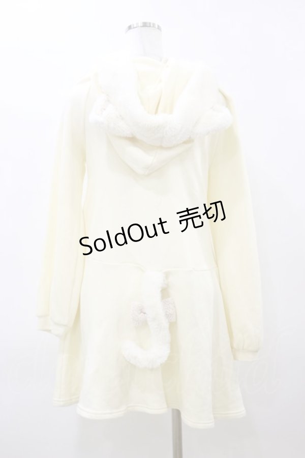 画像2: Secret Honey / ネコ耳パーカーワンピース Free アイボリー H-26-03-11-1089-CA-OP-NS-ZH (2)