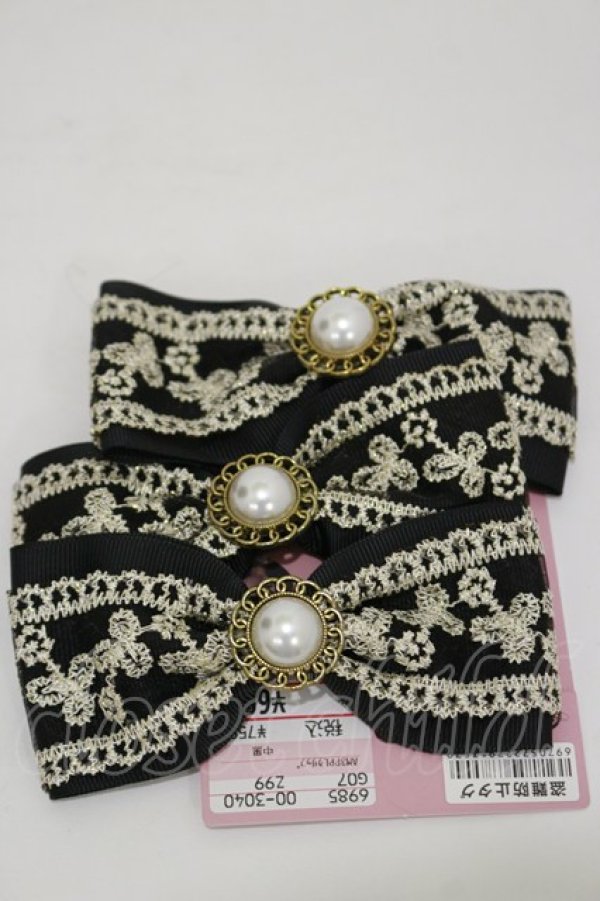 画像1: m petit by misako / AM3PPLクリップ  ブラック H-26-03-11-1015-LO-AC-NS-ZH (1)