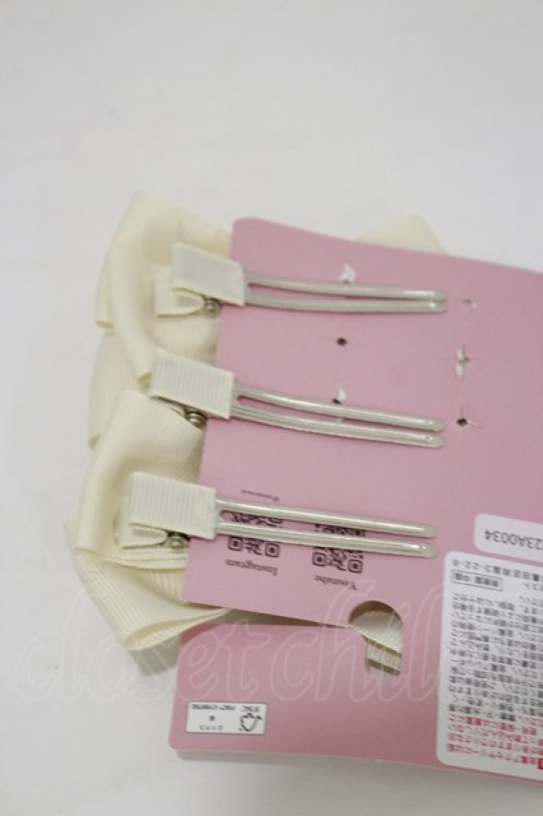 画像2: m petit by misako / AM3Pリボンクリップ  生成り H-26-03-11-1016-LO-AC-NS-ZH (2)