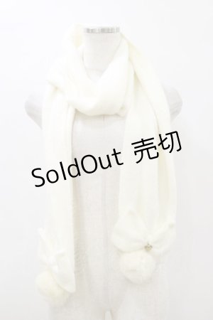 画像: LIZ LISA / リボンマフラー  オフ H-26-03-11-1017-LO-ZA-NS-ZH