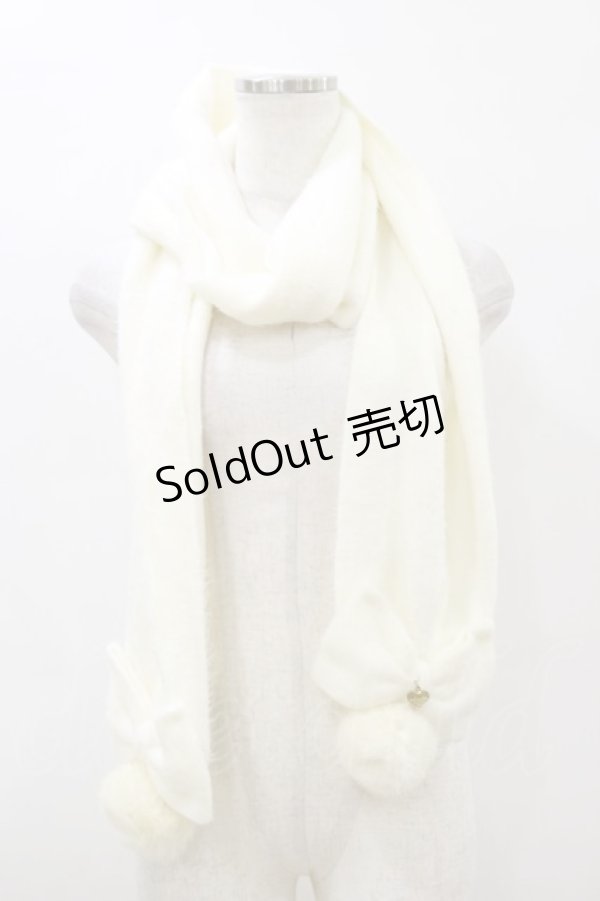 画像1: LIZ LISA / リボンマフラー  オフ H-26-03-11-1017-LO-ZA-NS-ZH (1)