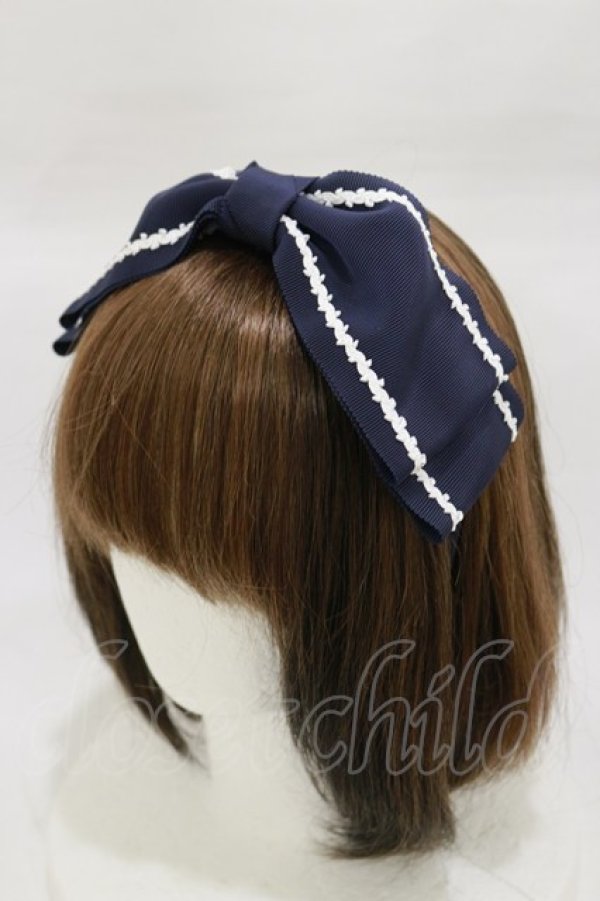 画像1: Angelic Pretty / Sophie Marineカチューシャ  ネイビー H-26-03-11-1021-AP-AC-NS-ZH (1)