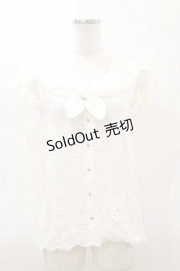 画像1: LIZ LISA / セーラーブラウス Free 白 H-26-03-11-1028-LO-BL-NS-ZH (1)