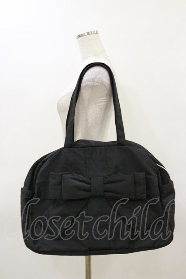 画像1: m petit by misako / AMリボンボストン  ブラック H-26-03-11-1005-LO-BG-NS-ZH (1)