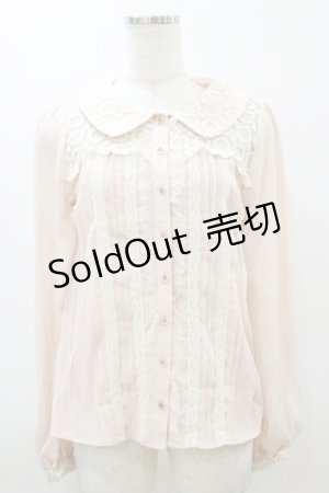 画像: LIZ LISA / オーガンジー切替ブラウス Free ピンク H-26-03-11-1034-LO-BL-NS-ZH