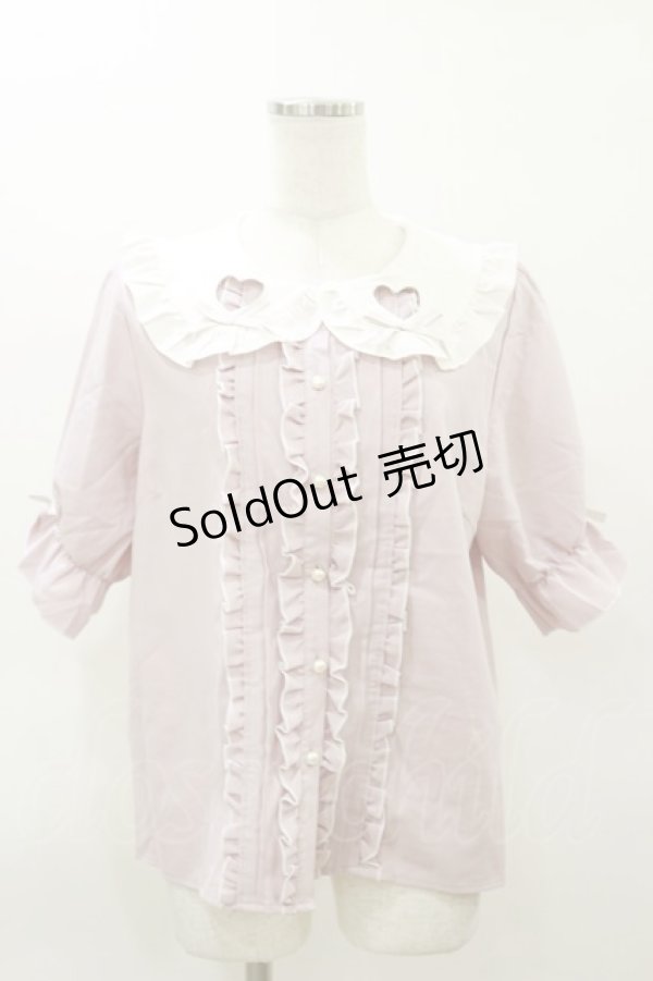 画像1: DearMyLove / 選べるくり抜きモチーフブラウス 3L ピンク H-26-03-11-1035-EL-BL-NS-ZH (1)