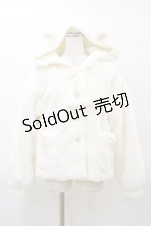 画像: Amavel / ふわふわねこみみファーアウター Free 白 H-26-03-11-1048-CA-JA-NS-ZH