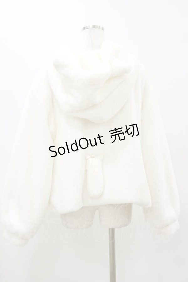画像2: Amavel / ふわふわねこみみファーアウター Free 白 H-26-03-11-1048-CA-JA-NS-ZH (2)