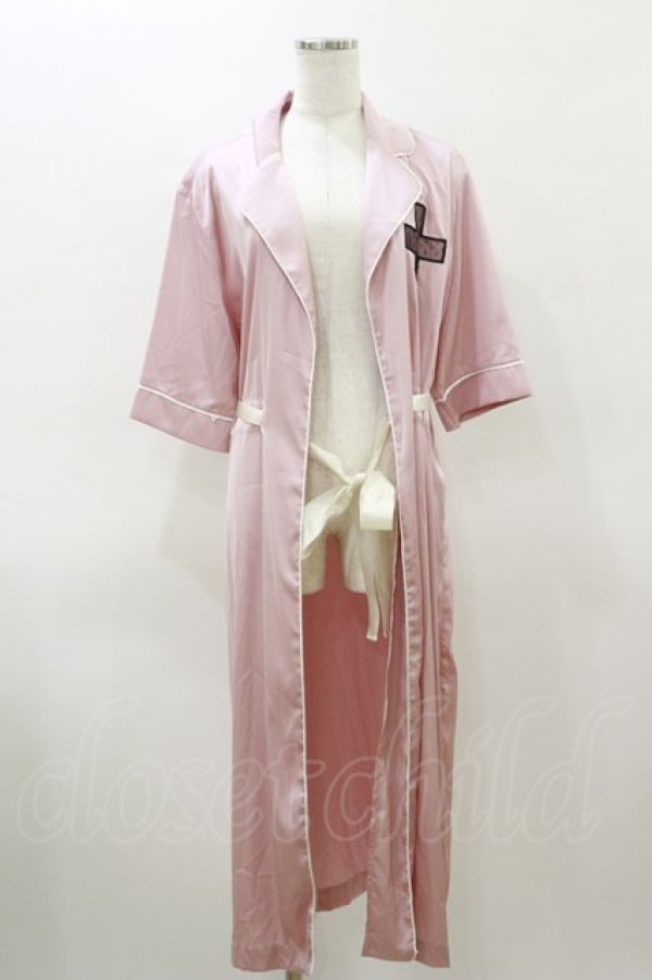 画像1: Ank Rouge / クロスサテンガウン M ピンク H-26-03-11-1050-CA-OP-NS-ZH (1)