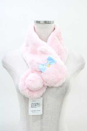 画像: Angelic Pretty / ふわふわBunnyマフラー  ピンク H-26-03-11-007-AP-ZA-NS-ZH