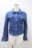 画像1: LODISPOTTO / 襟お花モチーフジャケット M ブルー H-26-03-11-053-LO-JA-NS-ZH (1)