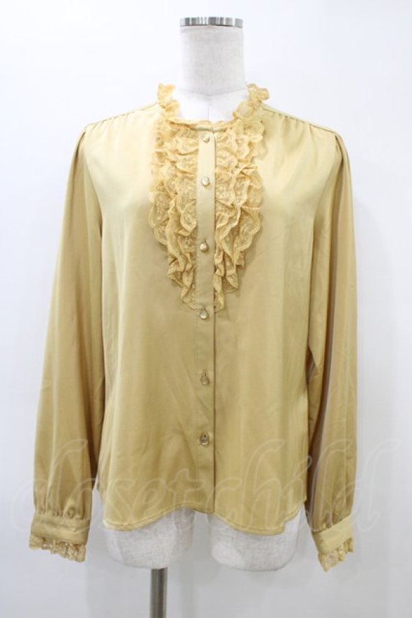 画像1: Fi.n.t / タイ付きレースフリルブラウス Free MUSTARD H-26-03-11-056-CA-BL-NS-ZH (1)