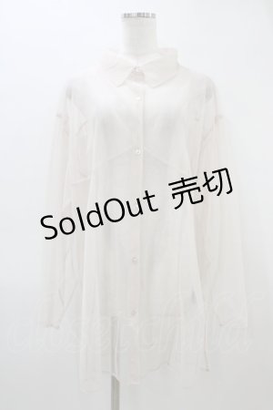 画像: Melt the lady / チュールブラウス Free  H-26-03-11-058-PU-BL-NS-ZH