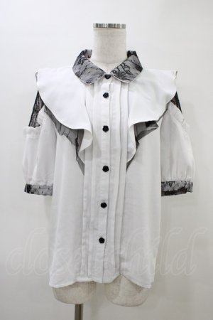 画像: Rojita / ラッフル肩開き半袖ブラウス Free ホワイト H-26-03-11-059-LO-BL-NS-ZH