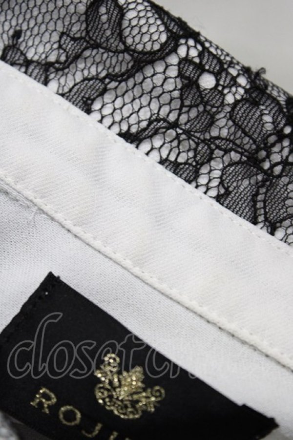 画像4: Rojita / ラッフル肩開き半袖ブラウス Free ホワイト H-26-03-11-059-LO-BL-NS-ZH (4)