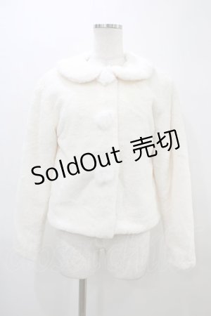 画像: Ank Rouge / ポンポンファーショートコート M オフ H-26-03-11-060-CA-JA-NS-ZH